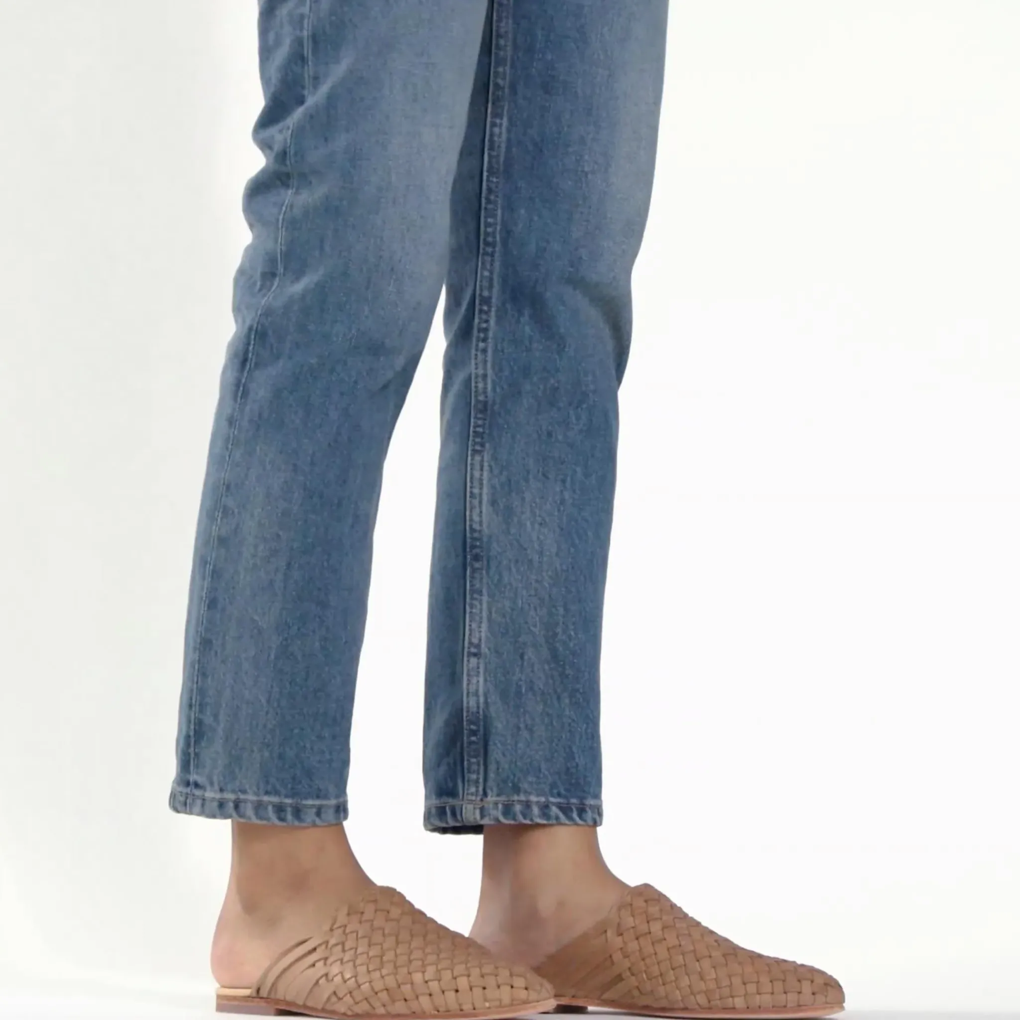 Nisolo Flats & Slip Ons-Go-To Woven Slip On Almond