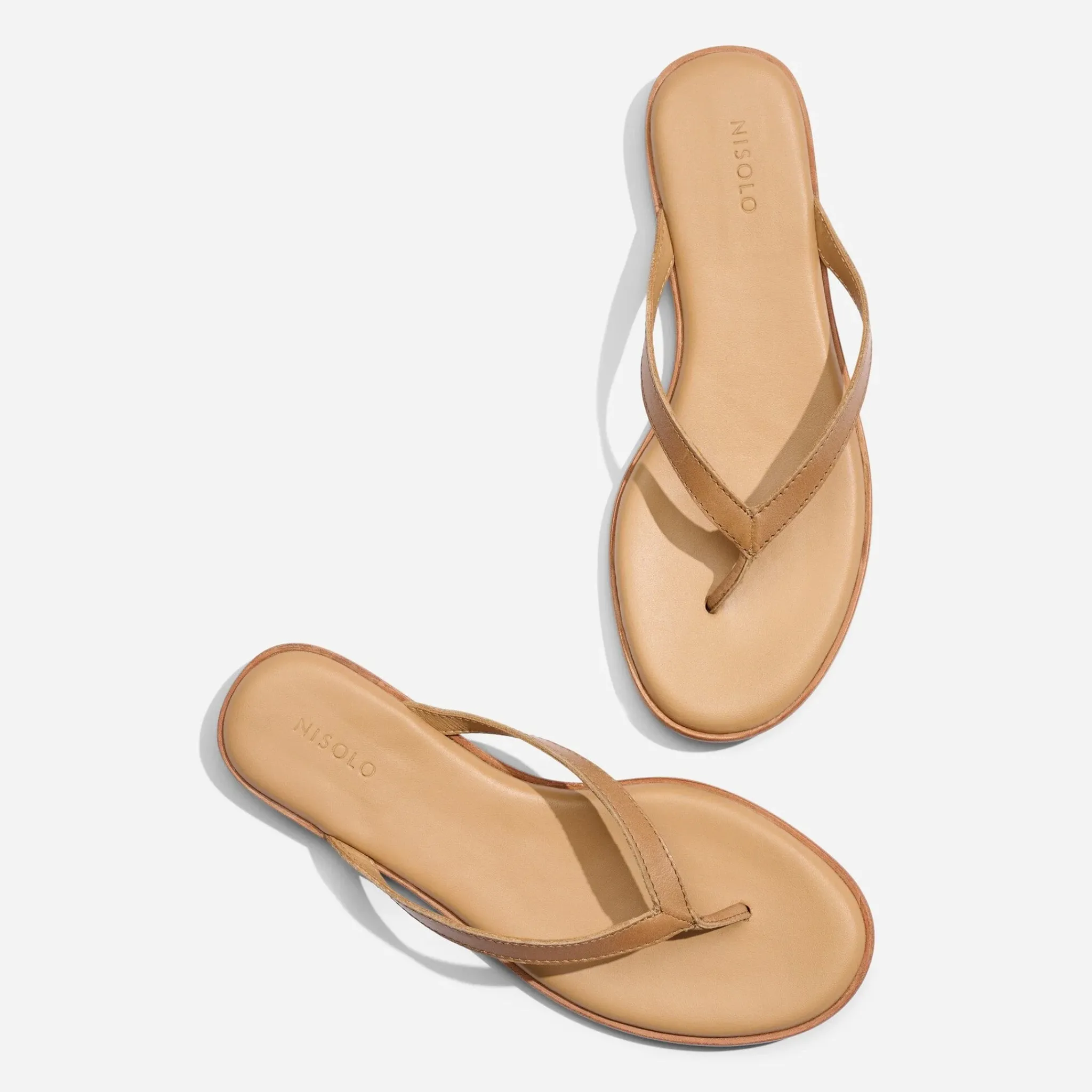 Nisolo Sandals-Isabel Go-To Flip Flop Almond
