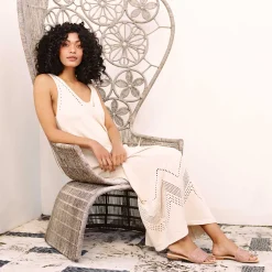 Nisolo Sandals-Isla Woven Slide Woven Desert Rose