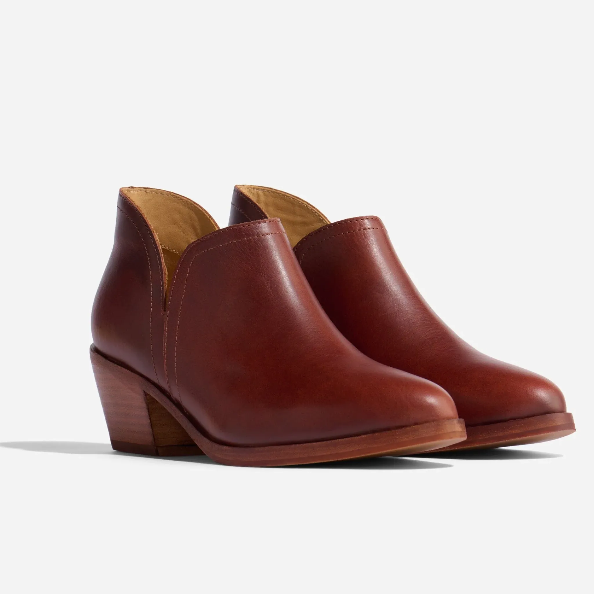 Nisolo Boots-Mia Everyday Ankle Bootie Auburn