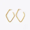 Nisolo Jewelry-Soft Diamond Hoop Earrings Brass