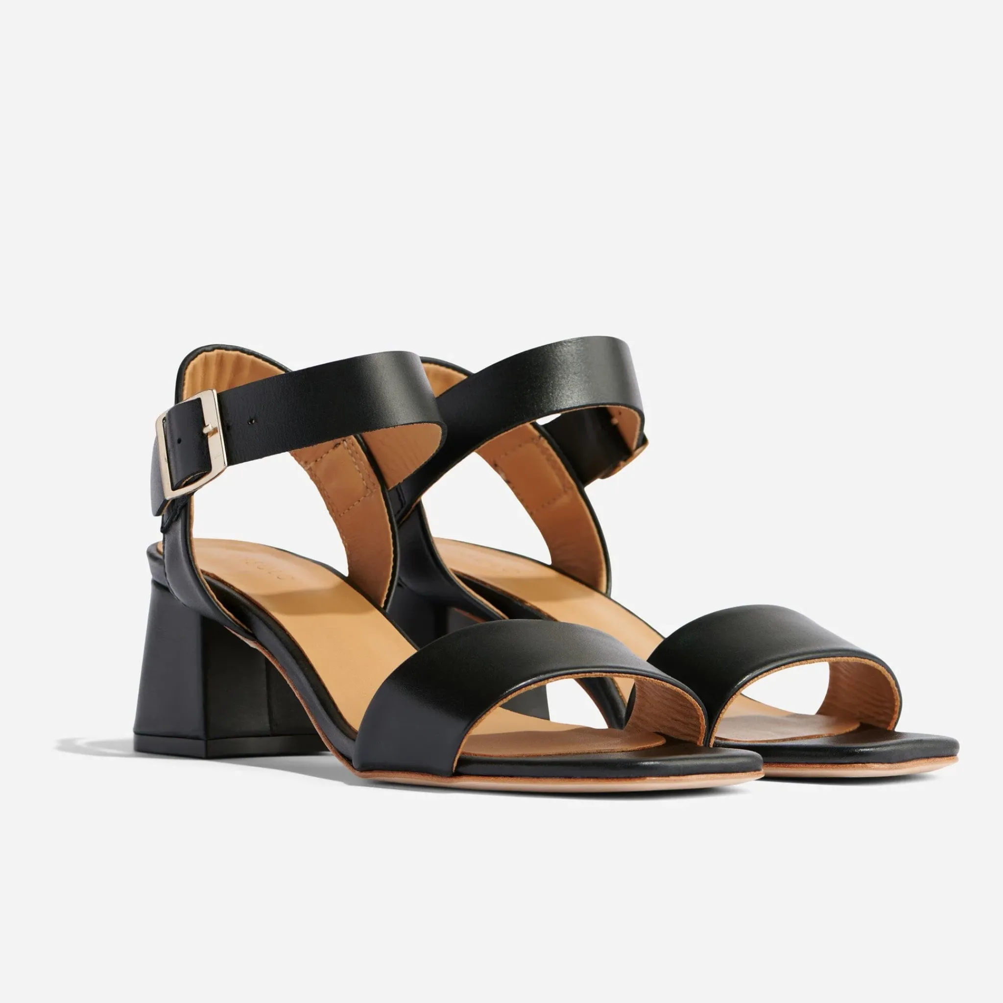 Nisolo Heels-Stella Go-To Block Heel Sandal Black