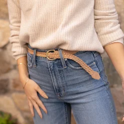 Nisolo Belts-Talia Braided Belt Almond
