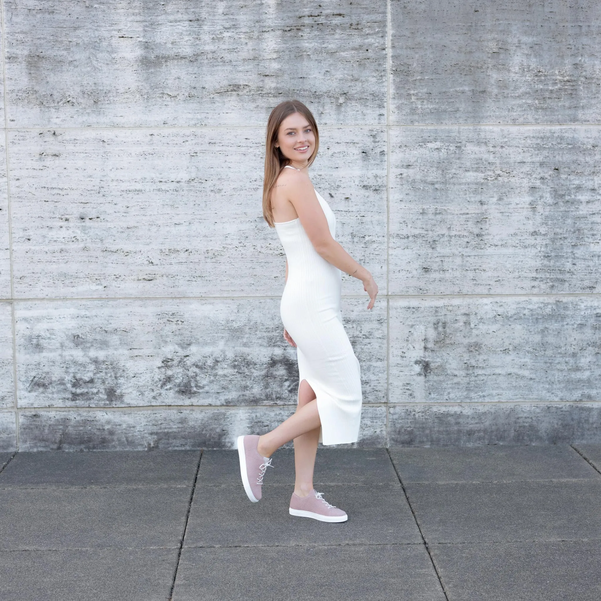Nisolo Sneakers-Women's Go-To Eco-Knit Sneaker Dusty Rose