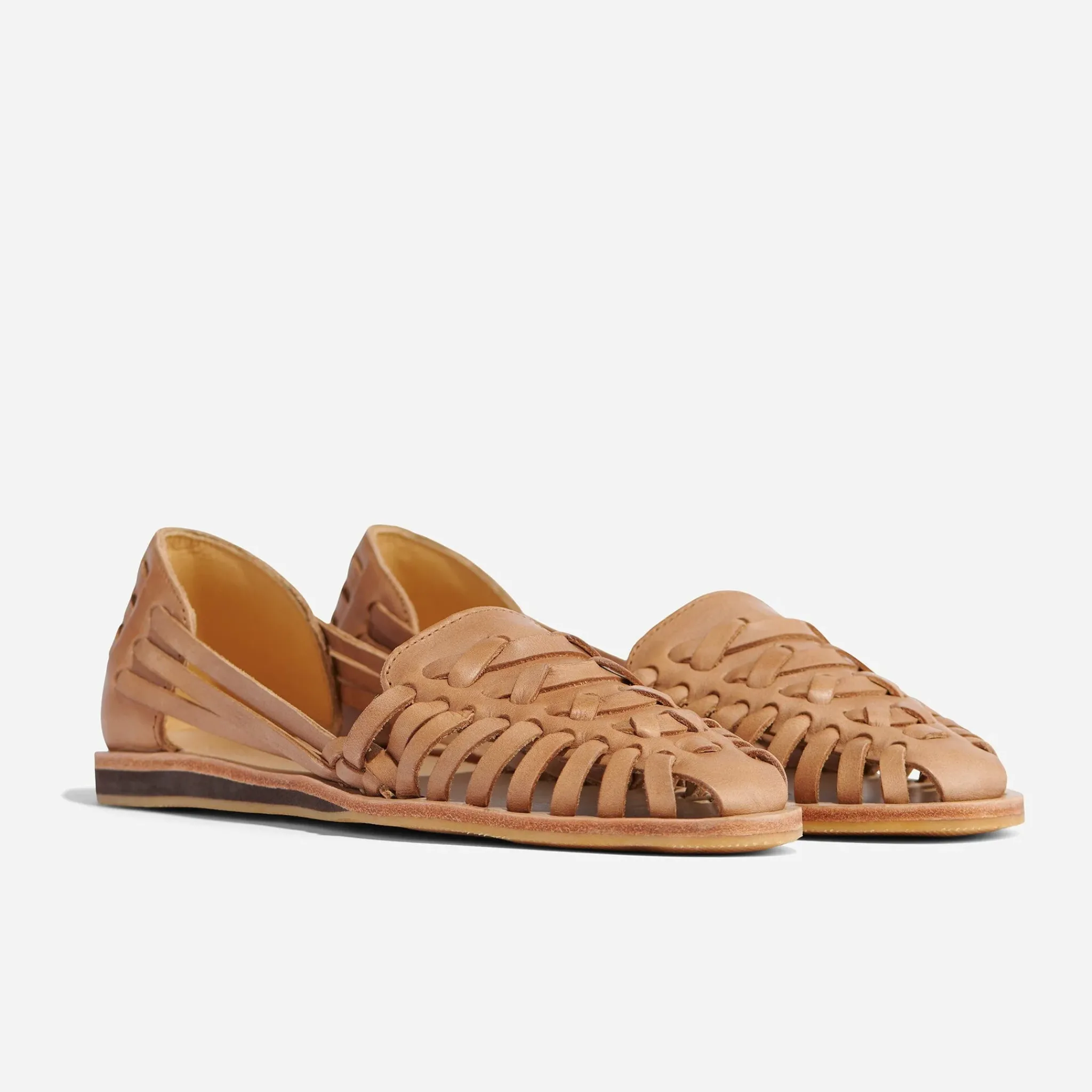 Nisolo Flats & Slip Ons-Women's Huarache Sandal Almond