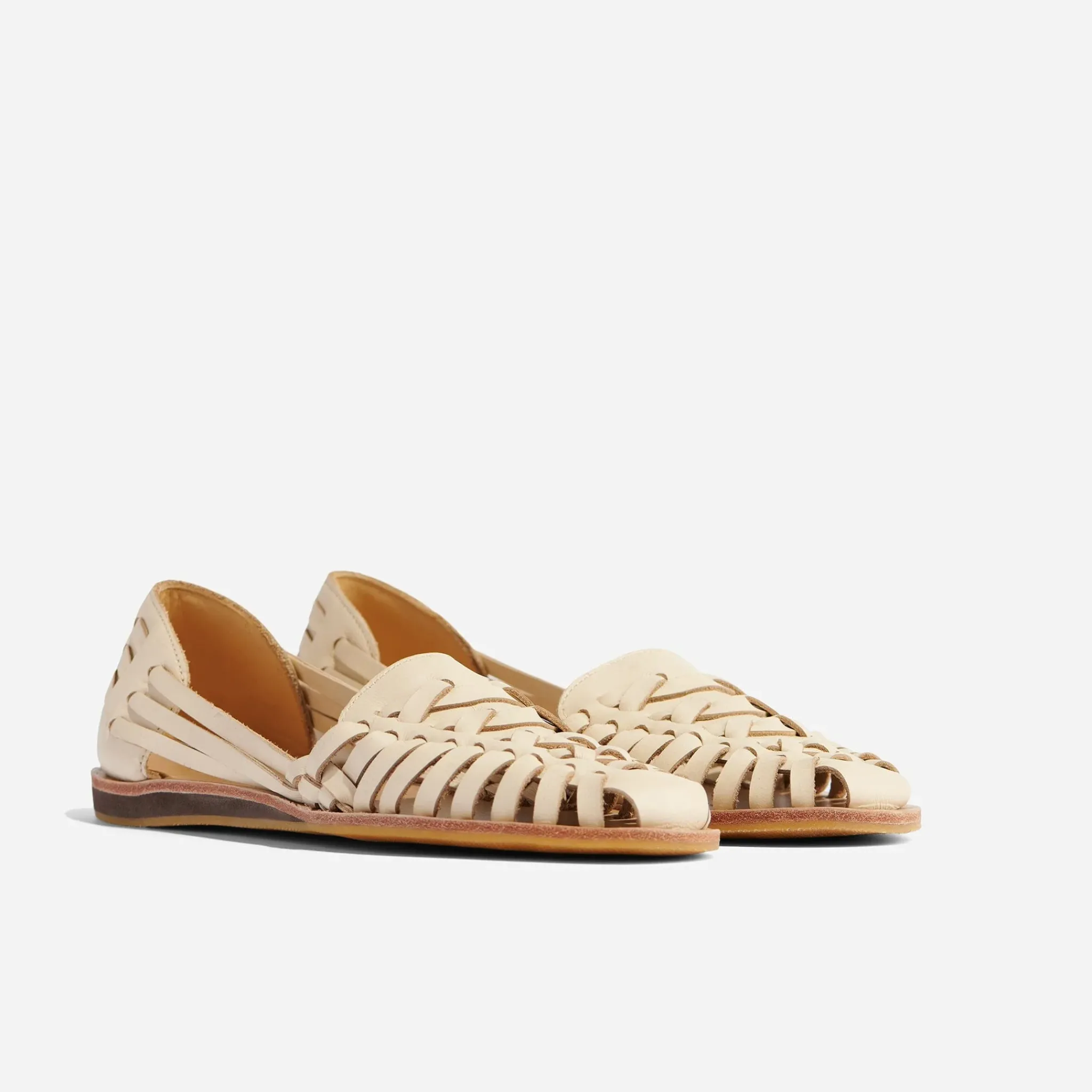 Nisolo Flats & Slip Ons-Women's Huarache Sandal Bone
